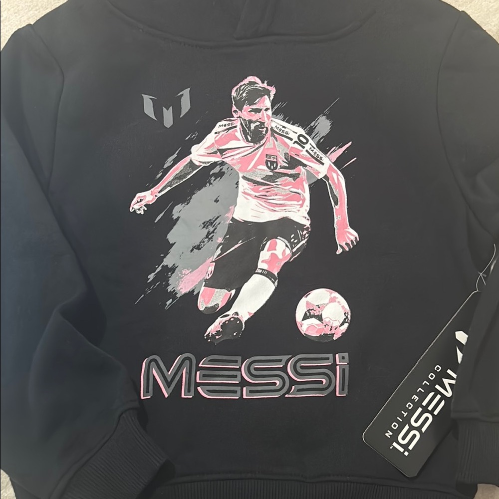 Messi soccer player Black hoodie